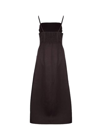 Fabrika Kahve Kadın Kare A-Form Fit Elbise F6SL-ELB0151