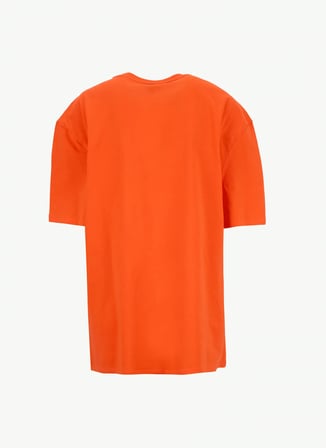 Fabrika Bisiklet Yaka Nakışlı Nar Çiçeği Kadın T-Shirt F6SL-TST0225