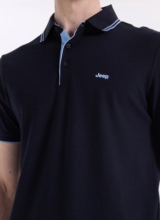 Jeep Düz Lacivert Erkek Polo T-Shirt J6SM-TST7399