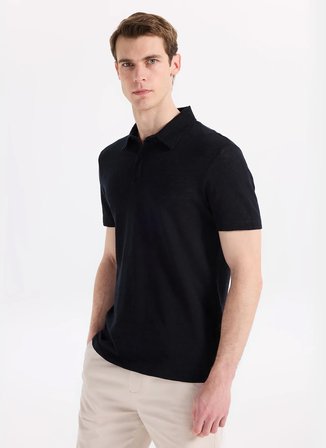 Fabrika Lacivert Erkek Slim Fit Flamlı Polo T-Shirt F6SM-TST 2901