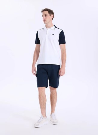 Jeep Lacivert - Beyaz Erkek Relaxed Blok Polo T-Shirt J6SM-TST7402