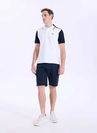 Jeep Lacivert - Beyaz Erkek Relaxed Blok Polo T-Shirt J6SM-TST7402