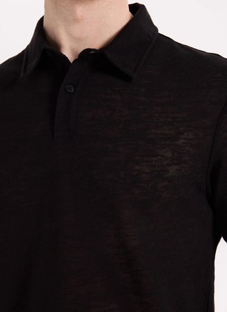 Fabrika Flamlı Siyah Erkek Polo T-Shirt F6SM-TST 2901