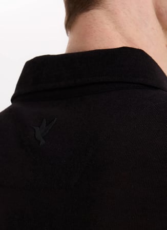 Fabrika Flamlı Siyah Erkek Polo T-Shirt F6SM-TST 2901