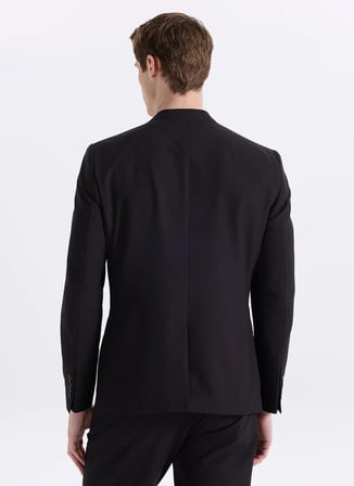 Fabrika Slim Fit Siyah Erkek Çizgili Ceket NAPOLİ- FT- 2A