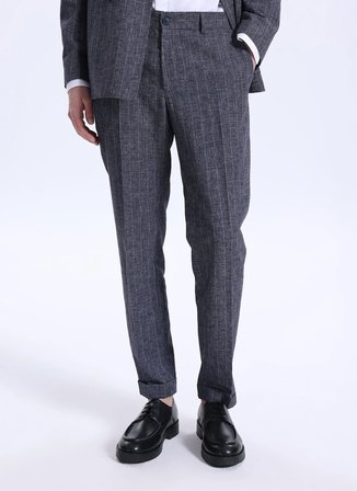 Fabrika Normal Bel Slim Fit Lacivert Erkek Takım Elbise SANKRUV- 4- CITY- DB