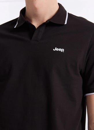 Jeep Siyah Erkek Polo T-Shirt J6SM-TST7299