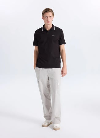 Jeep Siyah Erkek Polo T-Shirt J6SM-TST7299