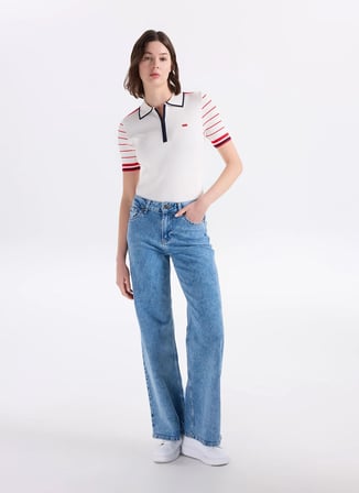 İndigo Kadın Pamuklu Denim Pantolon J6SL-PNT7051