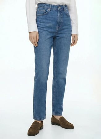 İndigo Kadın %100 Pamuk Denim Pantolon F6SL-PNT0259
