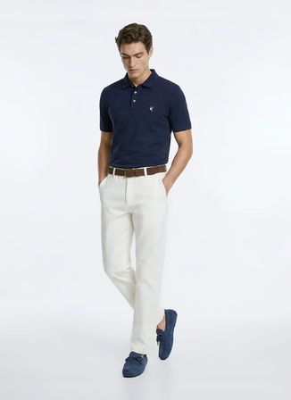 Fabrika Lacivert Erkek Polo T-Shirt F6SM-TST 2121