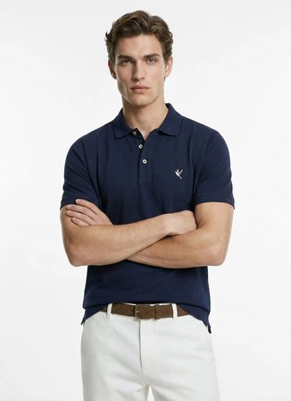 Fabrika Lacivert Erkek Polo T-Shirt F6SM-TST 2121