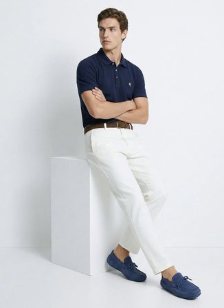 Fabrika Lacivert Erkek Polo T-Shirt F6SM-TST 2121