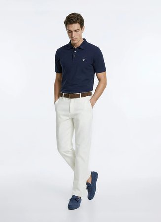 Fabrika Lacivert Erkek Polo T-Shirt F6SM-TST 2121