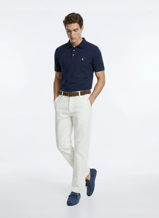 Fabrika Lacivert Erkek Polo T-Shirt F6SM-TST 2121