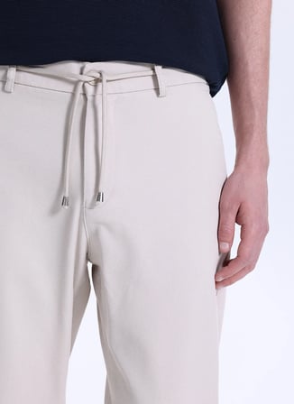 Fabrika Bağlamalı Bel Duble Paça Jogger Taş Erkek Pantolon F6SM-PNT 2500
