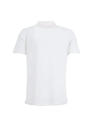 Fabrika Jakarlı Beyaz Erkek Polo T-Shirt F6SM-TST 0939 NB