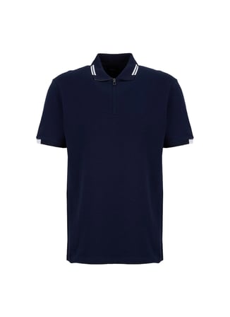 Fabrika Lacivert Erkek Slim Fit Jakarlı Polo T-Shirt F6SM-TST 2072