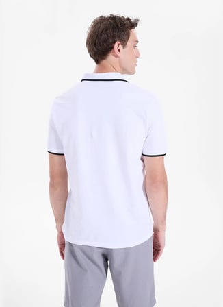 Discovery Expedition D6SM-TST3720 Beyaz Erkek Polo T-Shirt