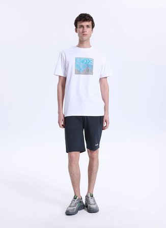Discovery Expedition D6SM-TST3722 Beyaz Bisiklet Yaka Relaxed Baskılı Erkek T-Shirt