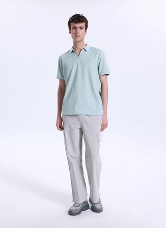 Discovery Expedition D6SM-TST3708 Mint Relaxed Düz Erkek Polo T-Shirt