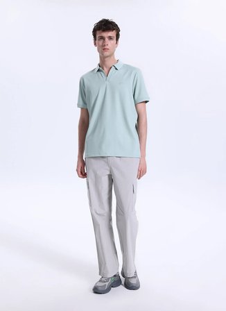 Discovery Expedition D6SM-TST3708 Mint Relaxed Düz Erkek Polo T-Shirt