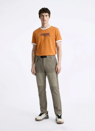 Discovery Expedition D6SM-TST3709 Turuncu Bisiklet Relaxed Baskılı Erkek T-Shirt