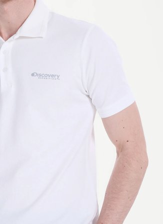 Discovery Expedition D6SM-TST3800 Beyaz Erkek Polo T-Shirt