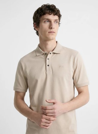 Discovery Expedition Bej Pamuk Karışımlı Polo T-Shirt D6SM-TST3801