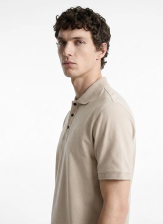 Discovery Expedition Bej Pamuk Karışımlı Polo T-Shirt D6SM-TST3801