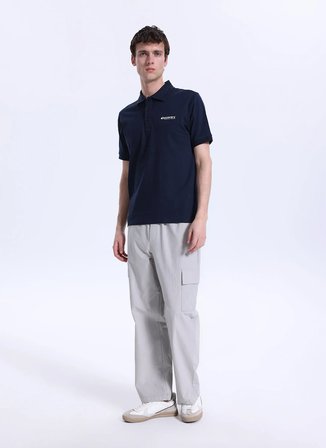 Discovery Expedition D6SM-TST3800 Lacivert Regular Fit Düz Erkek Polo T-Shirt
