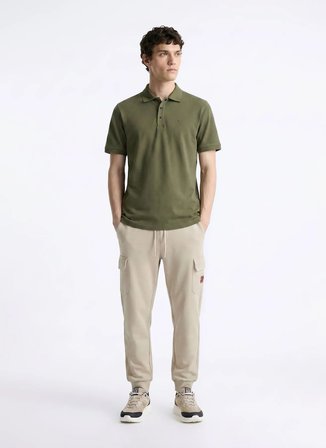 Discovery Expedition Haki Pamuk Karışımlı Polo T-Shirt D6SM-TST3801