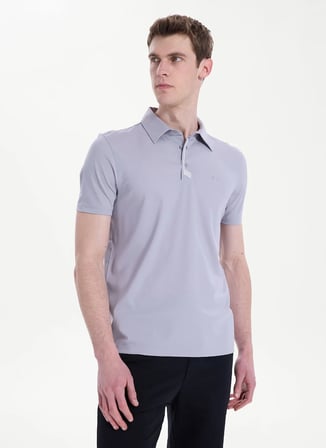 Discovery Expedition D6SM-TST3792 Gri Erkek Polo T-Shirt