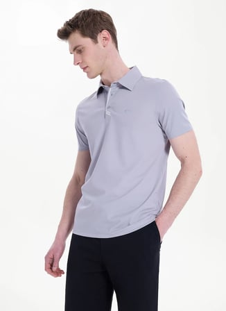 Discovery Expedition D6SM-TST3792 Gri Erkek Polo T-Shirt