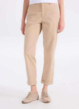 Discovery Expedition D6SL-PNT3541 Bej Kadın Chino Pantolon
