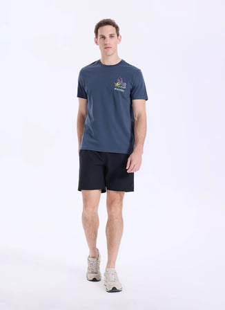 Discovery Expedition D6SM-TST3682 Antrasit Bisiklet Relaxed Düz Erkek T-Shirt