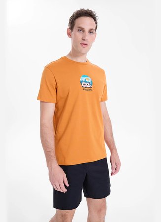 Discovery Expedition D6SM-TST3687 Turuncu Bisiklet Relaxed Düz Erkek T-Shirt