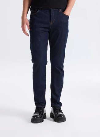 Mustang Lacivert Erkek Slim Fit Yıkamalı Denim Pantolon VEGAS SLIM-1872