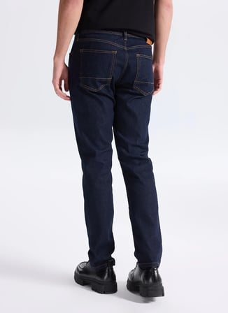 Mustang Lacivert Erkek Slim Fit Yıkamalı Denim Pantolon VEGAS SLIM-1872