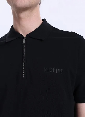 Mustang Düz Siyah Erkek Polo T-Shirt M6SM-TST1580