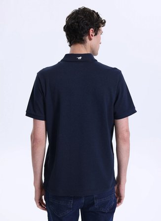 Mustang Düz Lacivert Erkek Polo T-Shirt M6SM-TST1579