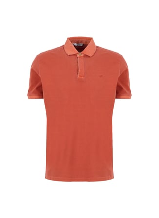 Mustang Turuncu Erkek Relaxed Yıkamalı Polo T-Shirt M6SM-TST1326