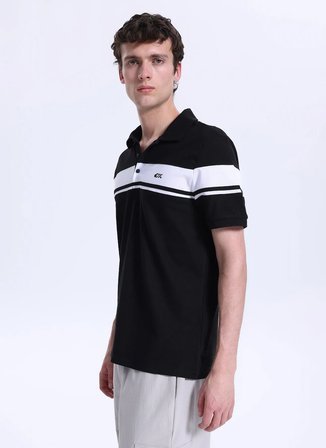 Discovery Expedition D6SM-TST3748 Siyah Relaxed Düz Erkek Polo T-Shirt