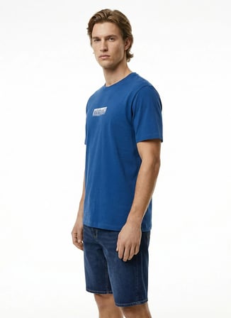 Mustang INDIGO Erkek Relaxed Baskılı T-Shirt M6SM-TST1598