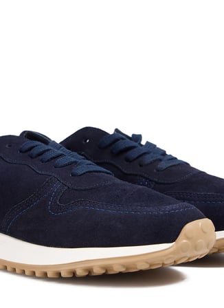 Penford Lacivert Erkek Deri Sneaker TESSA-SOLENYA-SUET