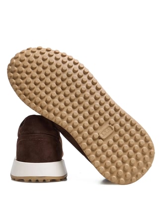 Penford Kahve Erkek Deri Sneaker TESSA-SOLENYA-SUET