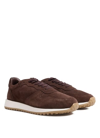 Penford Kahve Erkek Deri Sneaker TESSA-SOLENYA-SUET