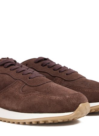 Penford Kahve Erkek Deri Sneaker TESSA-SOLENYA-SUET