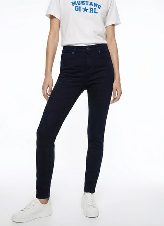 Mustang Lacivert Kadın Super Skinny Yıkamalı Denim Pantolon GEORGIA SUPER SKINNY73