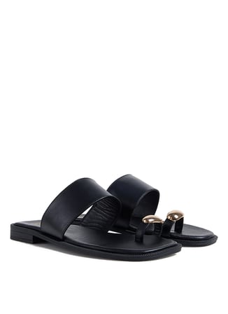 Vince Camuto Siyah Kadın Deri Terlik D-BETHEL